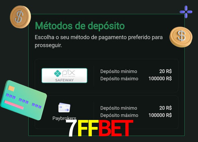 O cassino 7FFBET oferece uma grande variedade de métodos de pagamento